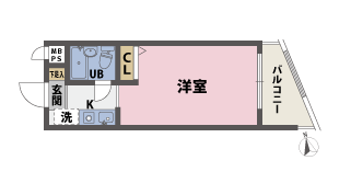 1Kの間取図